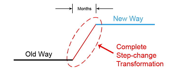Step-Change Transformation illustrative diagram